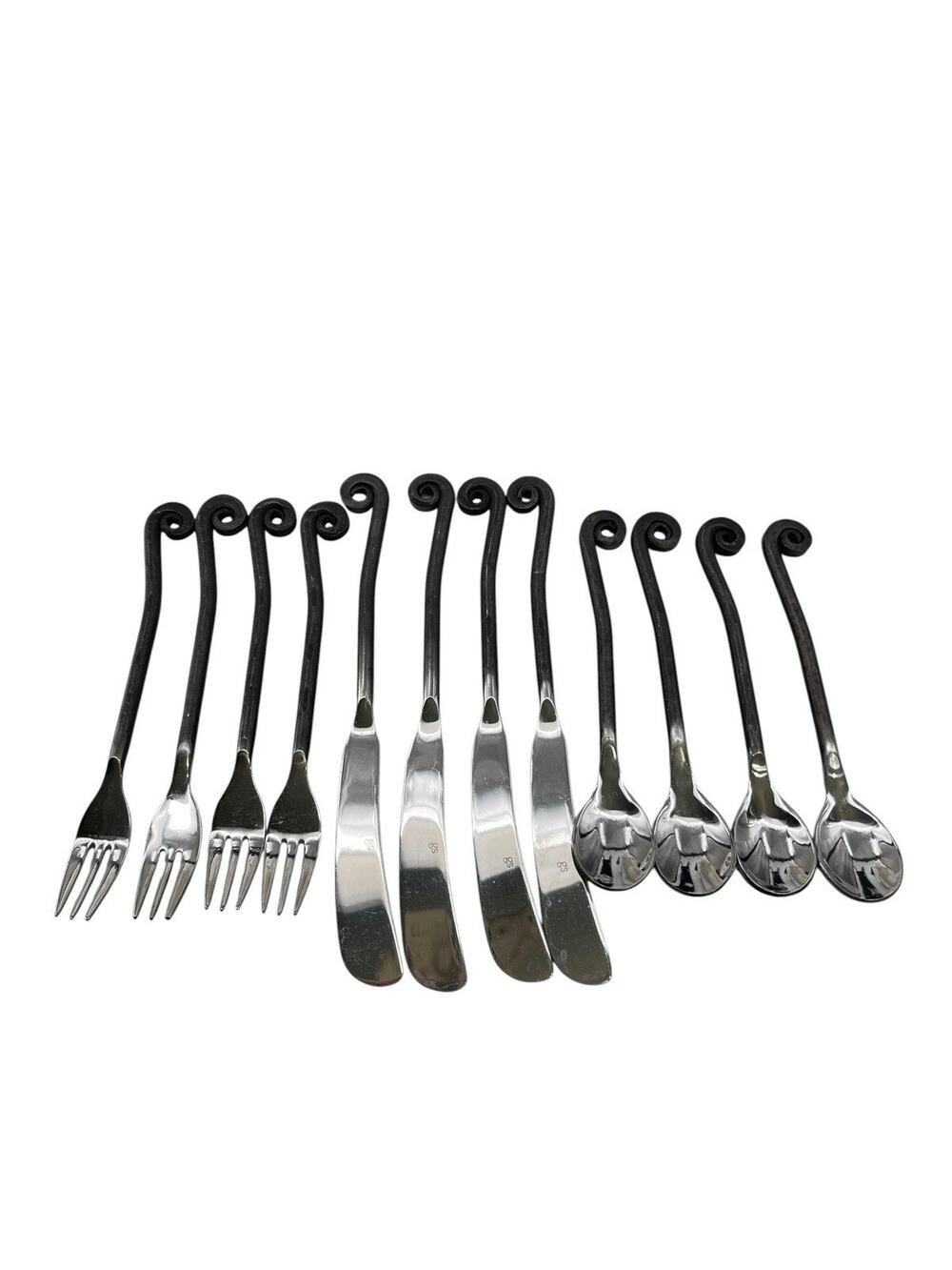 Gourmet Settings Treble Clef Mini Set Spreader Mini Spoon Cocktail Fork Set 12